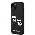 Karl Lagerfeld Silicone Case with 3D Karl & Choupette Protector iPhone 14 Plus Compatibility - Black