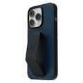 Levelo Morphix Gripstand PU Leather Case - iPhone 14 Pro - Blue
