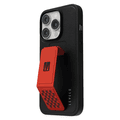 Levelo Morphix Grip Stand PU Leather Case iPhone 14 Pro Compatibility - Red