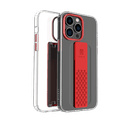 Levelo Graphia IMD Clear Case with Extra Grip Bumper Protection iPhone 14 Pro Max Compatibility - Red