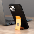 Levelo Morphix Gripstand PU Leather Case - iPhone 14 Plus - Orange