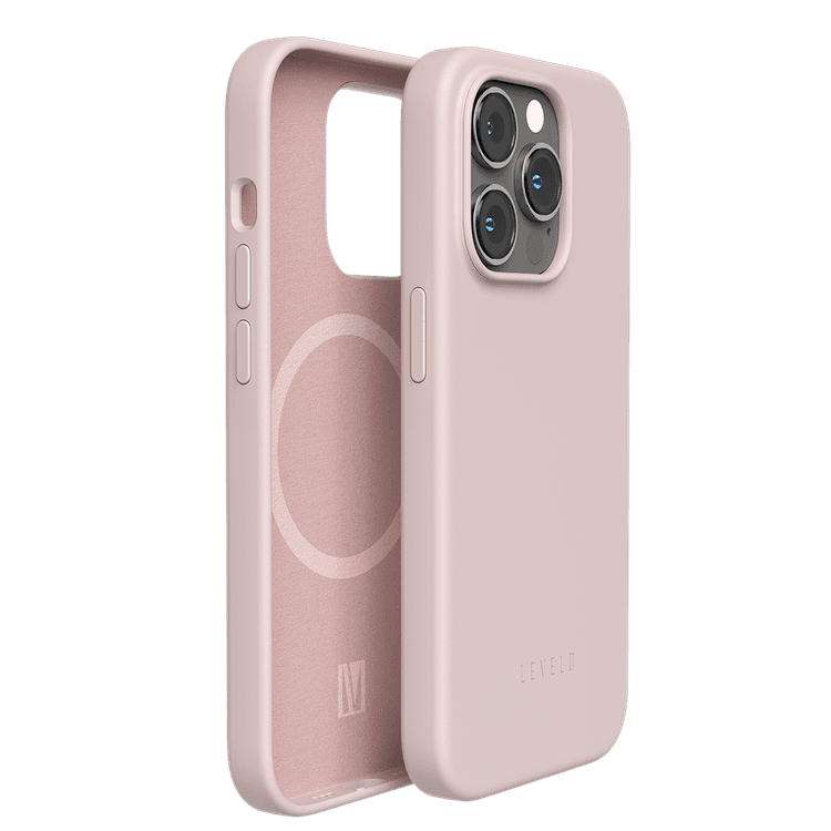 Levelo Iris Magsafe Compatibility Liquid Silicone Case iPhone 14 Pro Compatibility - Pink