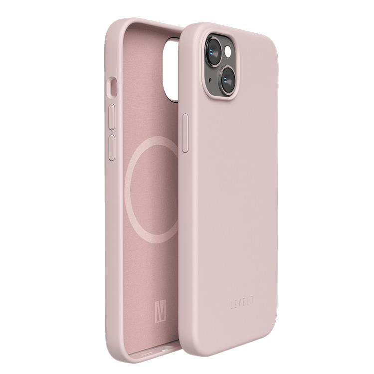 Levelo Iris Magsafe Compatibility Liquid Silicone Case iPhone 14 Plus Compatibility - Pink