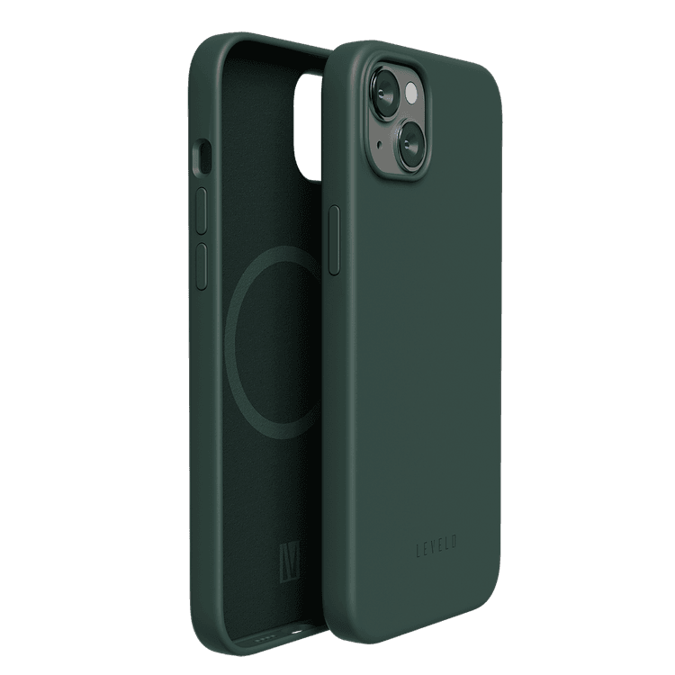 Levelo Iris Magsafe Compatibility Liquid Silicone Case iPhone 14 Plus Compatibility - Dark Green