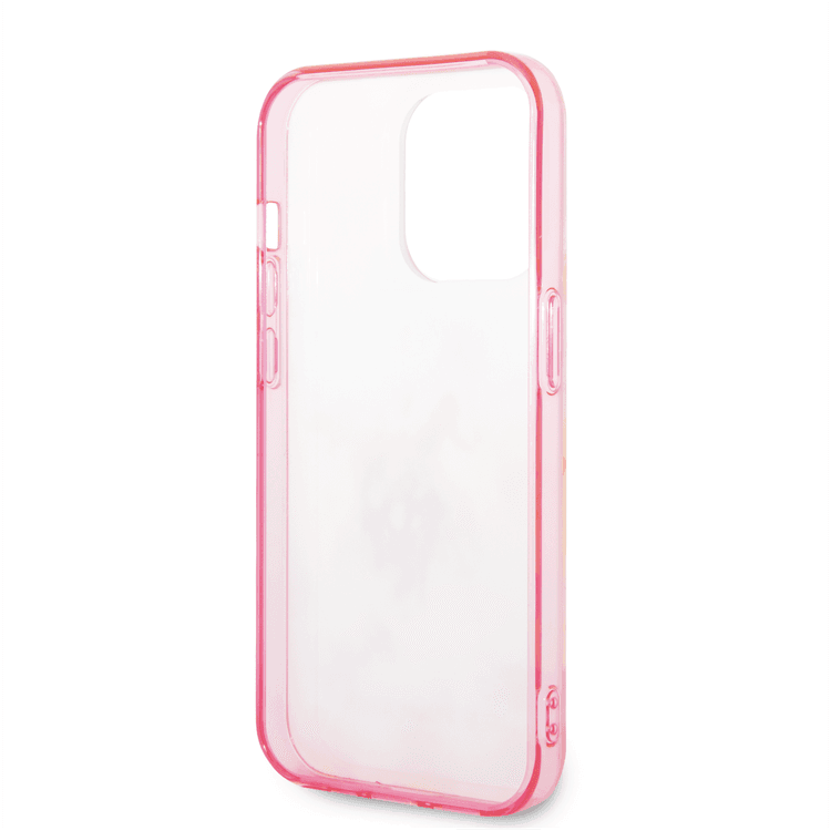 USPA PC/TPU Case with Tie&Dye Design & Horse Logo iPhone 14 Pro Compatibility - Pink