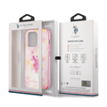 USPA PC/TPU Case with Tie&Dye Design & Horse Logo iPhone 14 Pro Compatibility - Pink