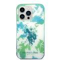 USPA PC/TPU IML Case with Dye Palm Design & Horse Logo iPhone 14 Pro Compatibility - Green