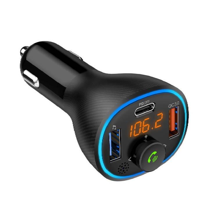 Green Lion Wireless Hands-Free Car Kit with Built-In FM Transmitter ( QC3.0 + PD 20W ) 38W - Black