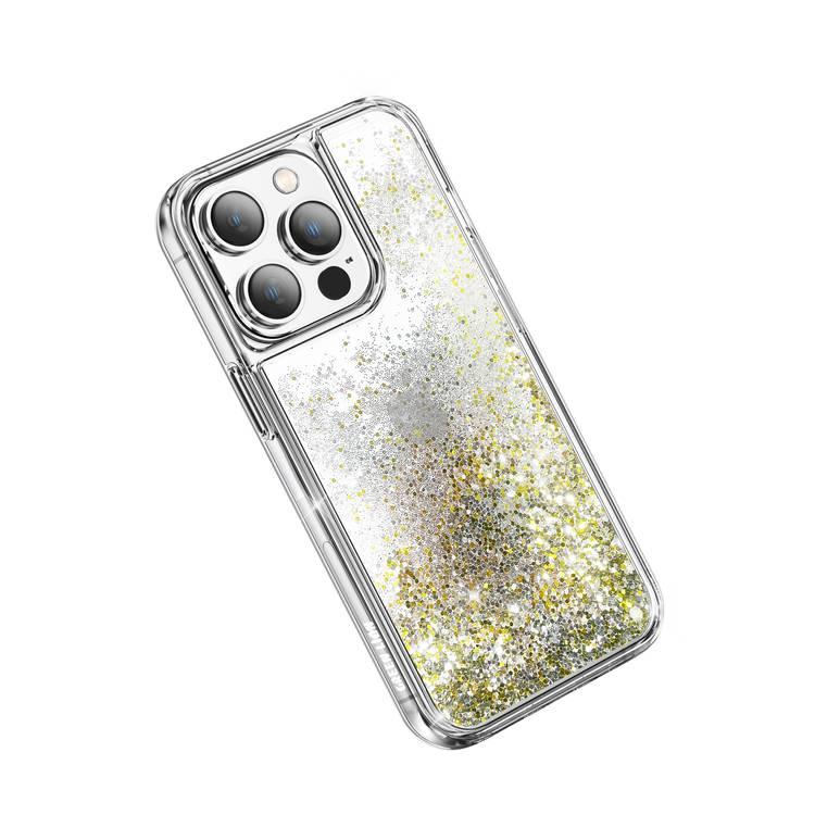 Green Lion Glitter Resin case, Shock Proof,  Compatible with iPhone 14 Pro - Black