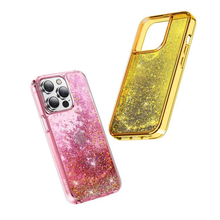 Green Lion Glitter Resin case, Shock Proof,  Compatible with iPhone 14 Pro - Black