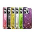 Green Lion Glitter Resin case, Shock Proof,  Compatible with iPhone 14 Pro - Silver