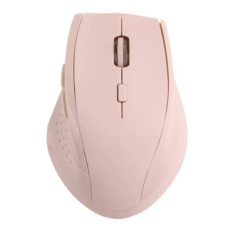 Powerology Ergonomic Wireless Mouse, Advanced Wireless Mouse for Mac, Ultrafast Scrolling - Pink