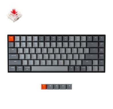 Keychron K2 84 Keys Hotswappable Gatetron G Pro Wireless Mechanical Keyboard With RGB & Red Switch - White/Black