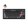 Keychron V1 ANSI 75% Layout 84 Key Full Assembled With Knob & Brown, Red Switch RGB Hot-Swap Gateron G pro Mechanical Wired Normal Profile QMK Custom - Carbon Black