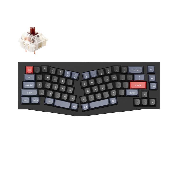 Keychron Q8 QMK Custom Mechanical Keyboard Fully Assembled Gateron G Pro Brown Switch - Black