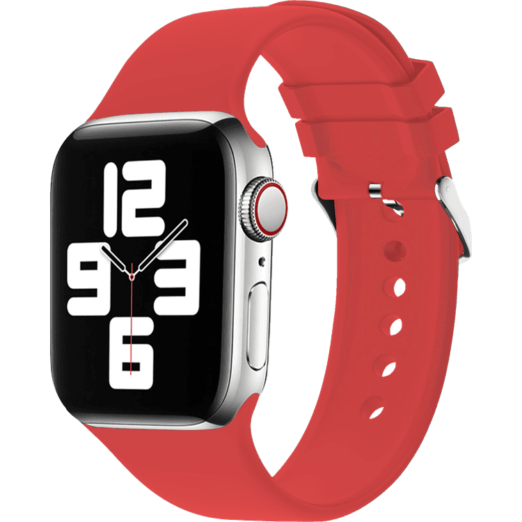 Green Lion Silicone Band with Buckle 42/44/45mm - Bright Red