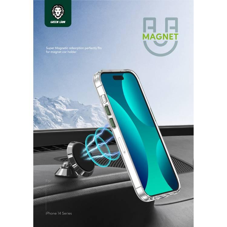 Green Lion Series 9 Clear Case Compatible with iPhone 14 Plus - Green
