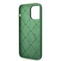 Lacoste Hard Case Liquid Silicone / Microfiber Allover Pattern Compatible with iPhone 14 Pro Max - Green