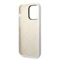 Lacoste Hard Case Liquid Silicone / Microfiber Allover Pattern Compatible with iPhone 14 Pro - White