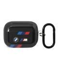 BMW M Collection Airpods Cases TPU Tricolor Lines And Logo Printed Glossy Compatible with Airpods Pro - Black