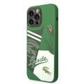 Lacoste Hard Case Liquid Silicone / Microfiber Patchwork B, Compatible with iPhone 14 Pro Max - Green