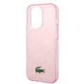 Lacoste Hard Case IML Double Layer & Dyed Bumper Signature Pattern Compatible with iPhone 14 Pro - Pink