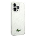 Lacoste Hard Case IML Double Layer & Dyed Bumper Signature Pattern Compatible with iPhone 14 Pro - White
