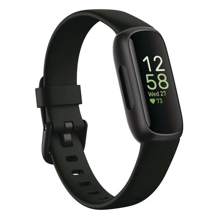 Fitbit Inspire 3 Fitness Wristband with Heart Rate Tracker - Black/Black
