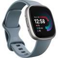 Fitbit Versa 4 Fitness Aluminum Wristband with Heart Rate Tracker - Waterfall Blue/Platinum Aluminum