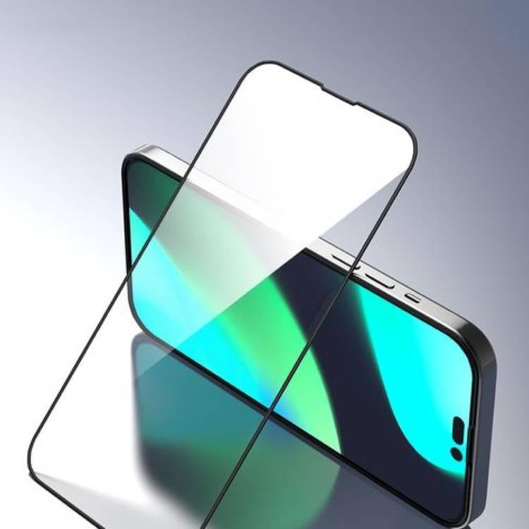 Devia van Series Full Screen Silicone  Edge Twice-Tempered Glass iPhone 14 Pro - Black
