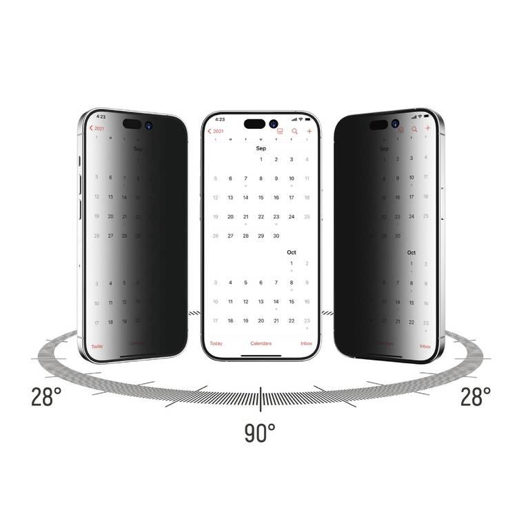 Devia van Series Full Screen Privacy Twice-Tempered Glass iPhone 14 Plus - Black