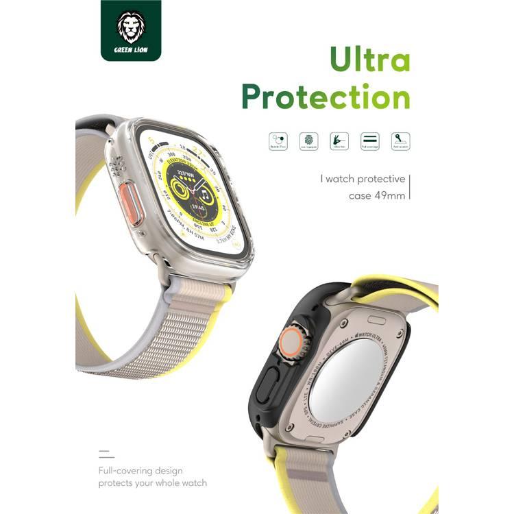 جراب Green Lion Ultra Series Guard Pro لساعة أبل 49 ملم - أسود