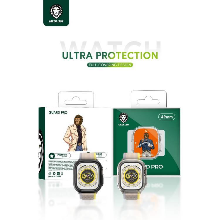جراب Green Lion Ultra Series Guard Pro لساعة أبل 49 ملم - أسود