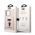 Karl Lagerfeld Liquid Silicone Case Ikonik NFT Logo iPhone 14 Pro - Pink
