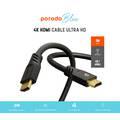 Porodo Blue 4K/60Hz HDMI Cable Ultra HD (3m/9.8ft) - Black