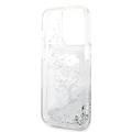Karl Lagerfeld Liquid Glitter NFT Karl Head Translucent Logo iPhone 14 Pro - Silver