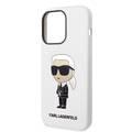 Karl Lagerfeld Magsafe Liquid Silicone Case With Ikonik NFT Logo iPhone 14 Pro Max - White