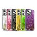 Green Lion Magnetic Happiness 3D Glitter Resin Case for iPhone 14 Plus - Pink