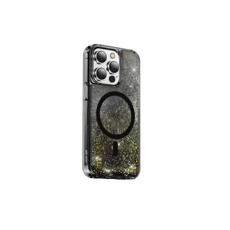 Green Lion Magnetic Happiness 3D Glitter Resin Case for iPhone 14 Plus - Black