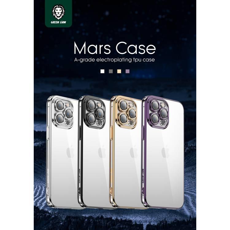 جراب TPU مطلي بالكهرباء من Green Lion Mars لهاتف iPhone 14 Pro Max - أسود