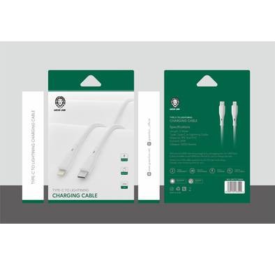 Green Lion 20W PVC USB-C to Lightning 2-Meters Cable - White