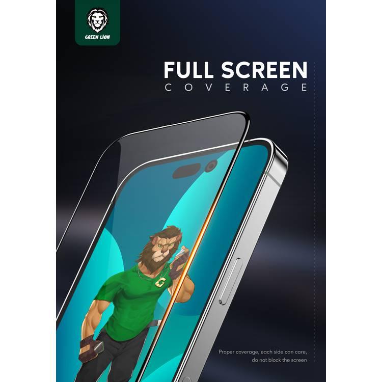 واقي الشاشة الزجاجي Green Lion 3D PET HD لأجهزة iPhone 14 Plus - شفاف