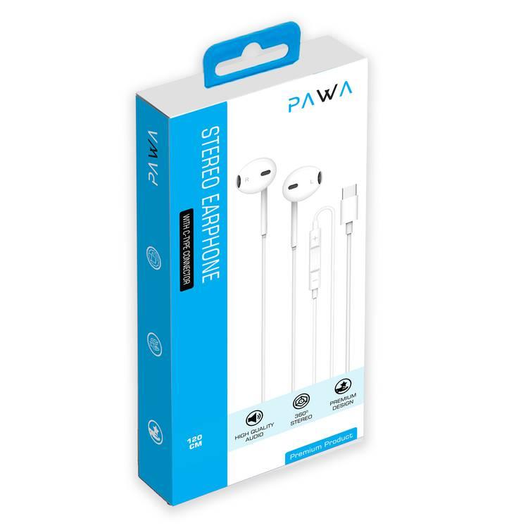 PAWA Chords Series Stereo Earphone Type-C  - White