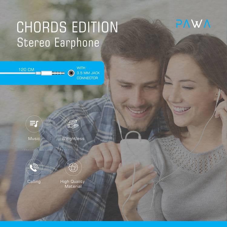 PAWA Chords Series Stereo Earphone 3.5mm - White