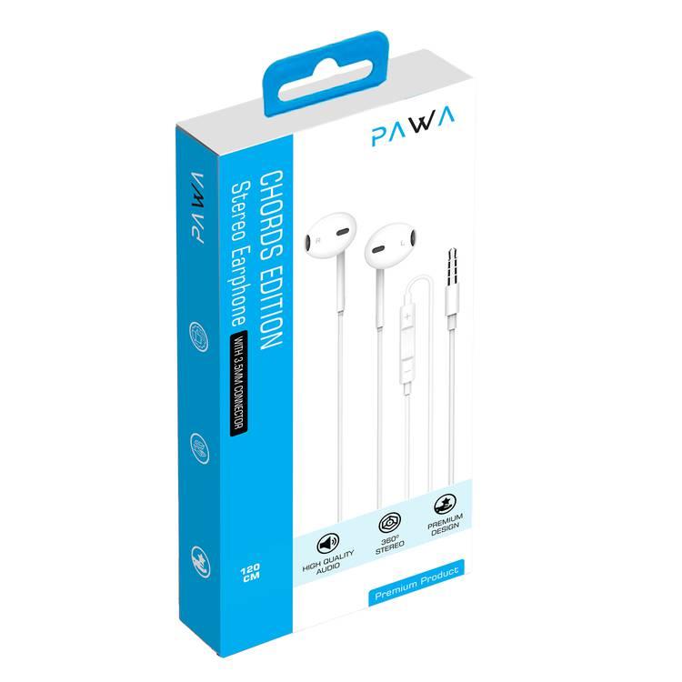 PAWA Chords Series Stereo Earphone 3.5mm - White