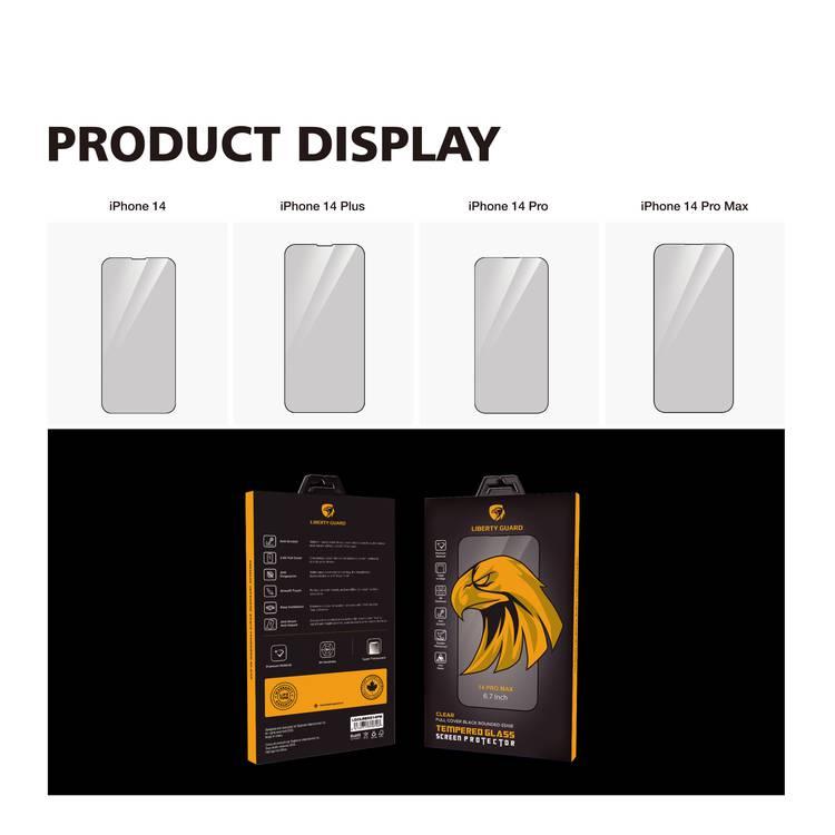Liberty Guard 2.5D غطاء كامل DR زجاج مضيء لهاتف iPhone 14 Pro Max - صافي