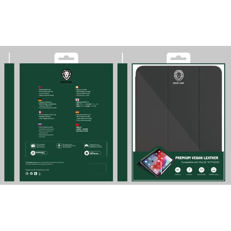 Green Lion Premium Leather Case For iPad 10.9" (2022) - Black