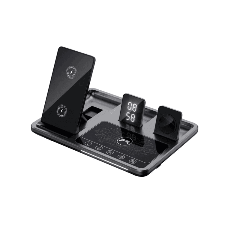 Green Lion 4 in 1 Wireless Charging Station 15W - Black