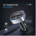 PAWA FM Transmitter Car Charger 30W - Black