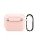 Lacoste Liquid Silicone Airpods Case with Glossy Printing Logo AirPods Pro - Pink